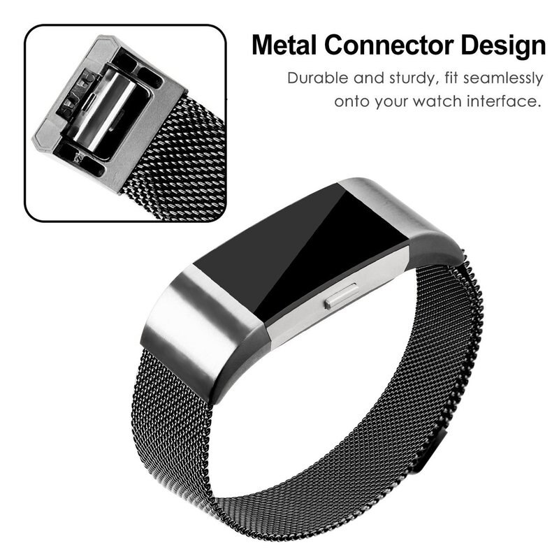 Milanese Loop ze stali nierdzewnej dla Fitbit Charge 2 Band bransoletka w stylu paska na nadgarstek dla Fit Bit Charge2 pasek do smarwatcha Smartband