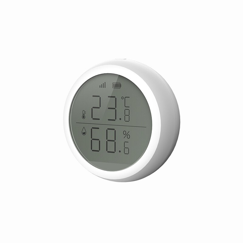 Smart Home Tuya Zigbee Temperature Sensor Wireless Humidity Sensor With LED Screen Display and Zigbee Tuya Hub: Default Title