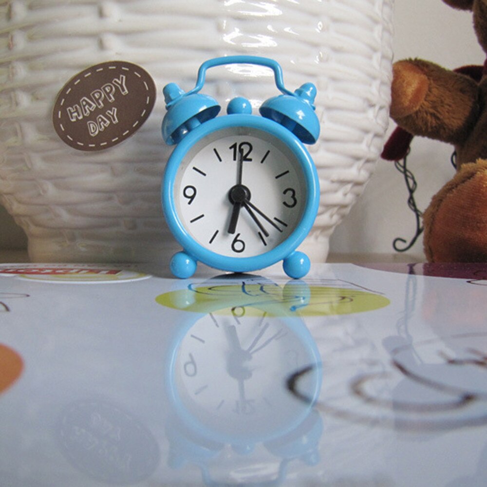 alarm clock Cute Mini Metal Small Alarm Clock Electronic loud alarm clock despertador reloj despertador wekker hout: B