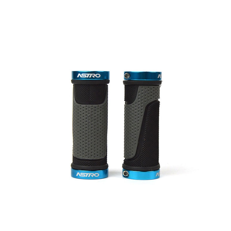 Punho para guidão de bicicleta, punho macio de borracha para bicicleta de montanha, acessórios de bike bzt041, 90mm: BLUE
