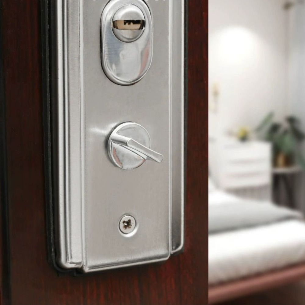 Door Locking Knob Anti-theft Door Lock Internal Anti Lock Knob Stainless Steel Door Handle Safety Universal Door Accessory