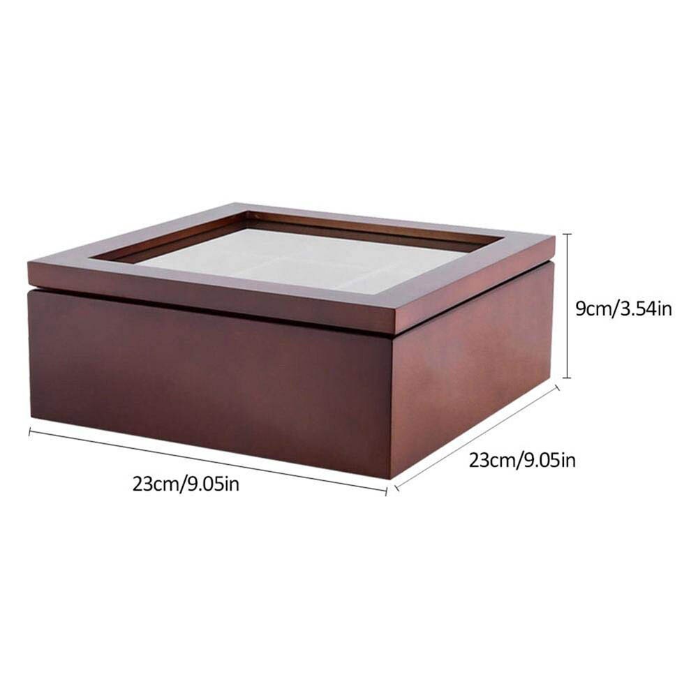 Houten Thee Doos 9 Vakken Storage Container Accessoires Hout Thee Case Store Doos Vintage Multifunctionele Container