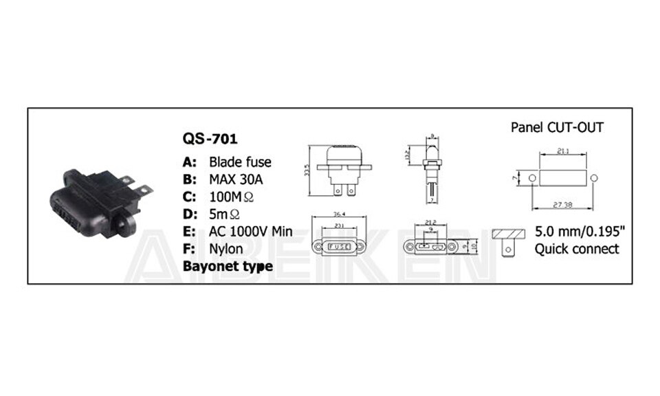 QS-701Medium lâmina fusível