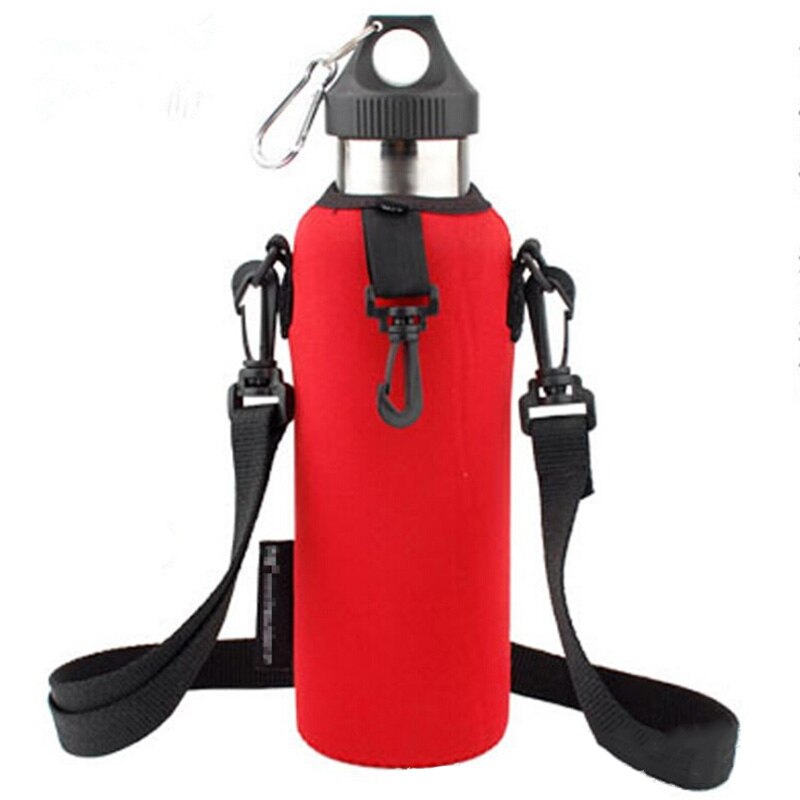 Sportsvannflaskeveskeisolert posere neoprenposeholder ermetrekkholder til krusflaskekopp 750ml: Rd