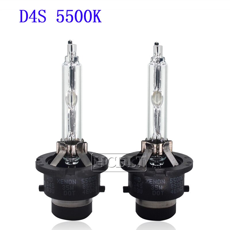 Hcdlt 2 stk  d2s d2 d4 d4s xenon gjemte seg pærer 35w 5500k hvite raske lys gjemte seg lampe lys erstatning til frontlys ballast sett
