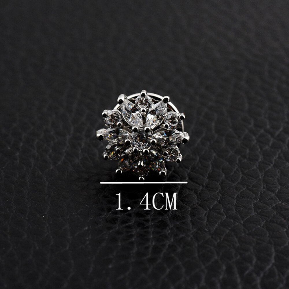 1.4cm feminino mini broches flor zircon lapela pino decoração de roupas menina broche acessórios para mulher