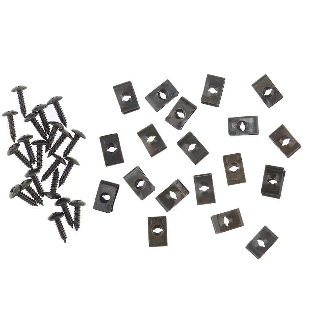 20Pcs Metal Fastener UType Clips and Screws Fastener Kit for