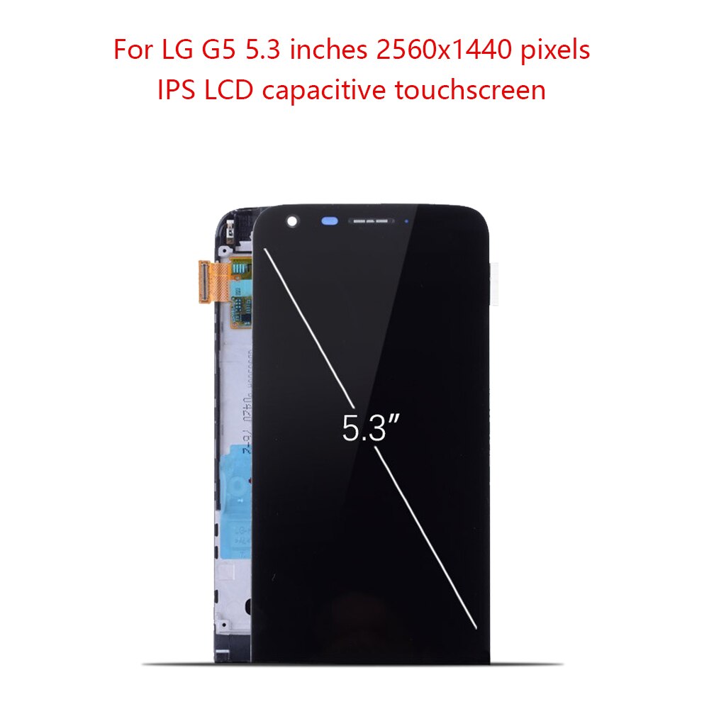 100% Test Lcd Voor Lg G5 H860 H850 F700L VS987 H830 H831 H820 H840 LGLS992 LGUS992 Touch Screen Digitizer met Frame