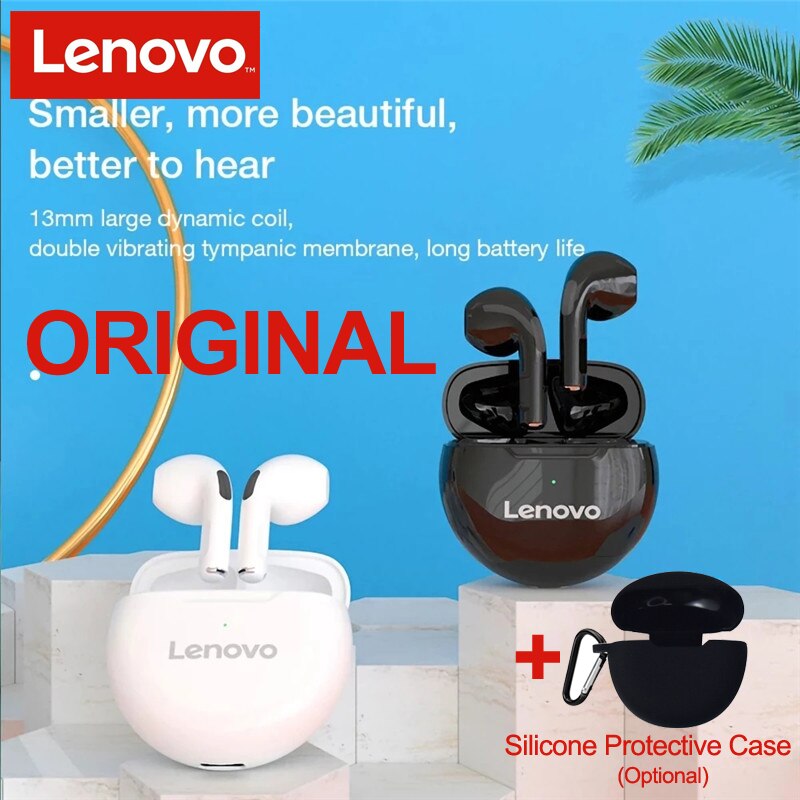 Original Lenovo LivePods HT38 Headphones TWS Wireless Bluetooth Earphone Sports 9D Stereo Bass Headsets For Android IOS Earbuds