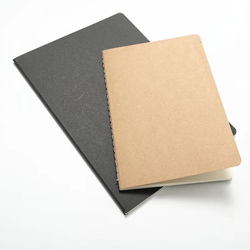 A5 kraft paper black cardboard line Book blank book 32K graffiti Book hand drawn Notepad Notebook
