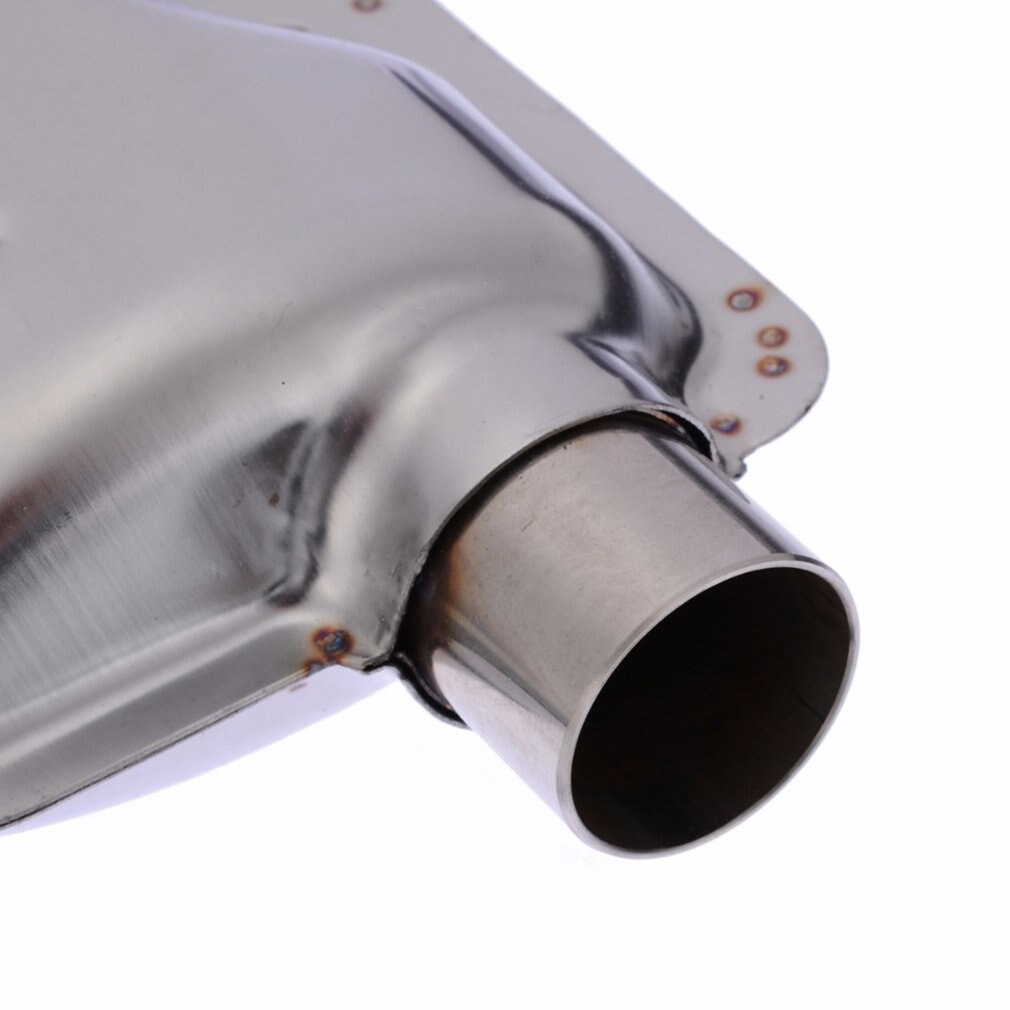 60cm Car Stainless Steel Material Exhaust Pipe Corrugated Round Pipe Parking Silencer Diesel Heater Silver