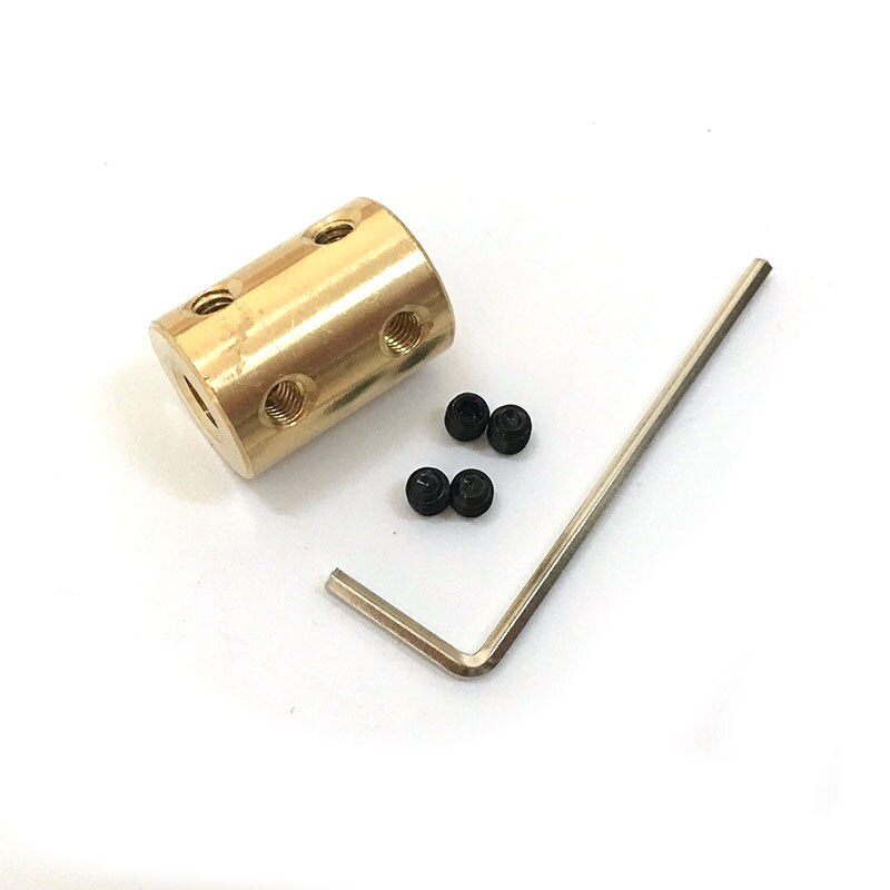 Acoplamiento de eje de latón acoplamiento rígido acoplador de motor conector llave inglesa