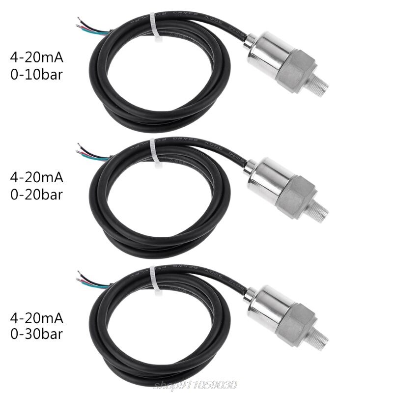 0-10/20/30bar 1/8 "Input 8-32V 12V 24V Dc Output 4-20mA Druktransmitter Transducer Sensor Olie Water A14 21