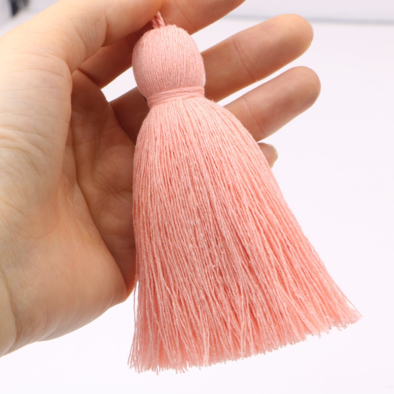 2 unidades de borlas de flecos de tela de algodón supergruesas para el hogar, cortina para el hogar, accesorios decorativos, hechos a mano, artesanía DIY, adorno de borla grande