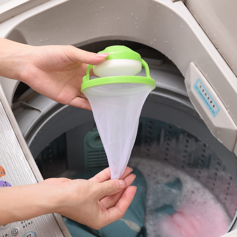 Fnugfilterpose til vaskemaskine meshpose flydende kugletaske filterposer vaskeudstyr vaskemiddel nyttigt