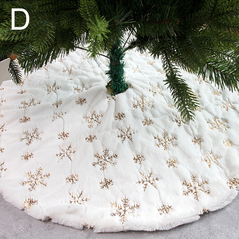 90/122Cm Pluche Kerstboom Rok Sneeuw Kunstmatige Bont Kerstboom Bodem Kussen Party Decor Navidad Xmas Tree base Cover