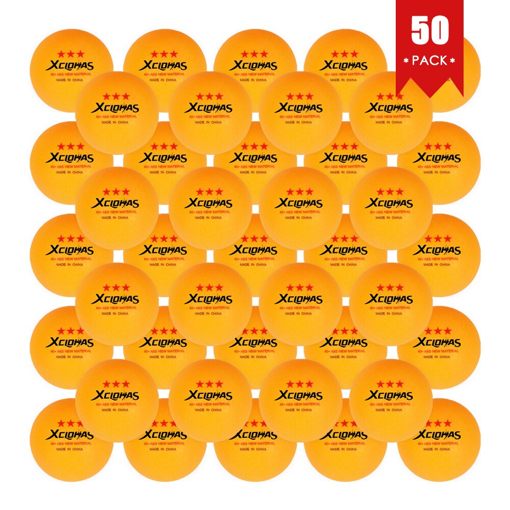 XC LOHAS 3 Star-pelotas de Ping Pong de plástico ABS, Material , 40 + 2,8g, 30 50 100 piezas: 50 yellow
