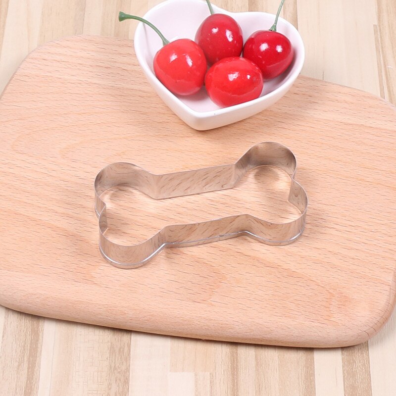 1Pcs Diy Hond Bot Vorm Cookie Mold Rvs Taart Decoratie Biscuit Cutter