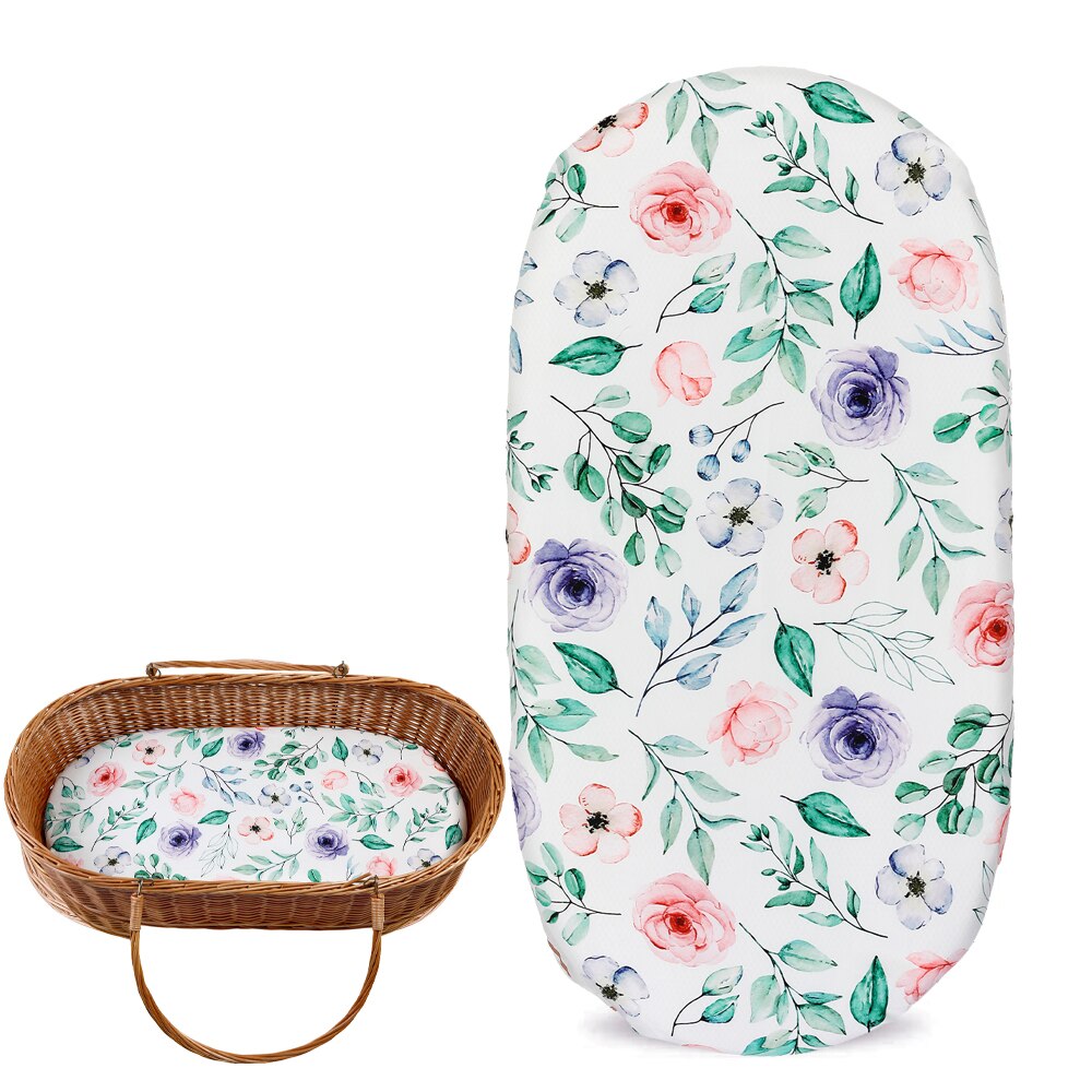 Bassinet Sheet Organic Cotton Rainbow Pad Covers Universal Fit For Bassinet Mattress Pad Hourglass For Boys &amp; Girls Pad Covers: SOL0005