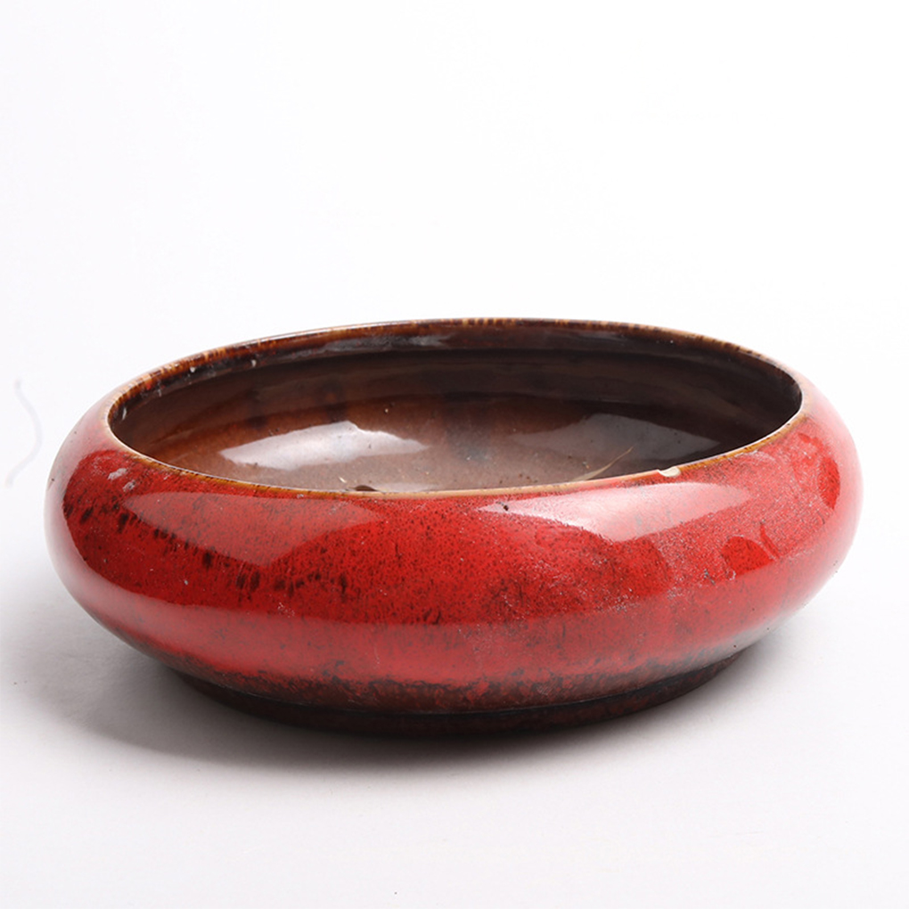 Stevige en duurzame bloempot voor vetplanten, keramische bloempot, rode plantenpot