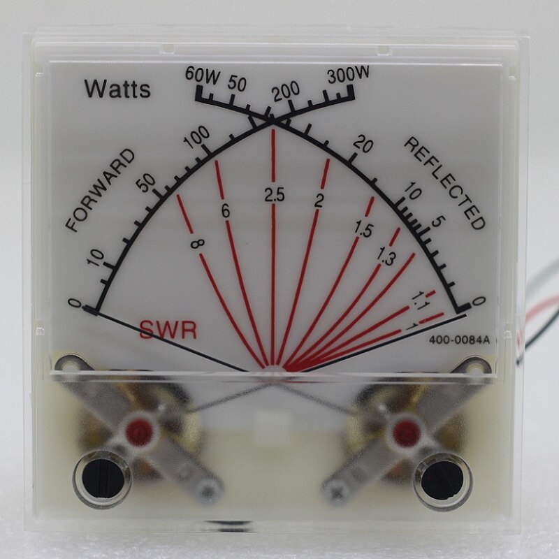 Watts VU Meter Head Radio Station Power Meter Transmitter with Backlight 12V SWR White