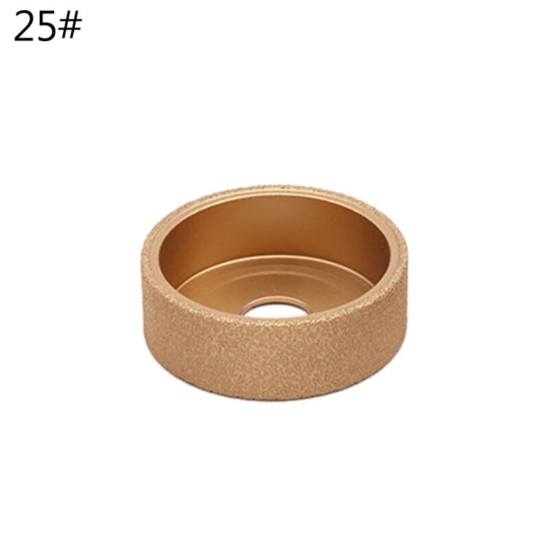 Brazing Diamond Angle Grinder Stone Slotted Grinding Wheel Round Glass Pottery Porcelain Marble Flat Disc: Height 25mm