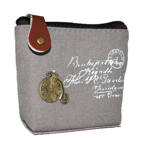 Klassieke Pen Potlood Bag Case Canvas Mooie Dame Meisje Vintage Coin Purse Wallet Card Case Rits Woorden Handtas Meisje: 1