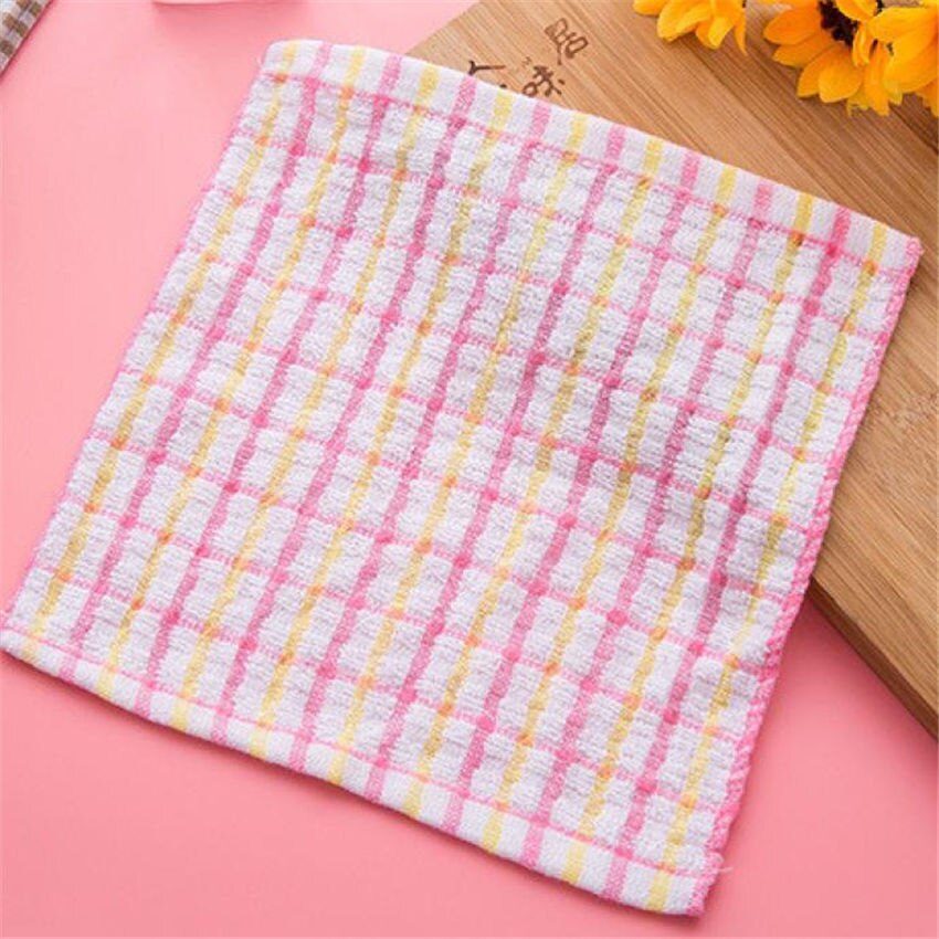Absorbent Wash Cloth Car Kitchen Cleaning Microfiber Cleaning Towels Cloths Solid color dish towel kitchen towel dishcloth FDH