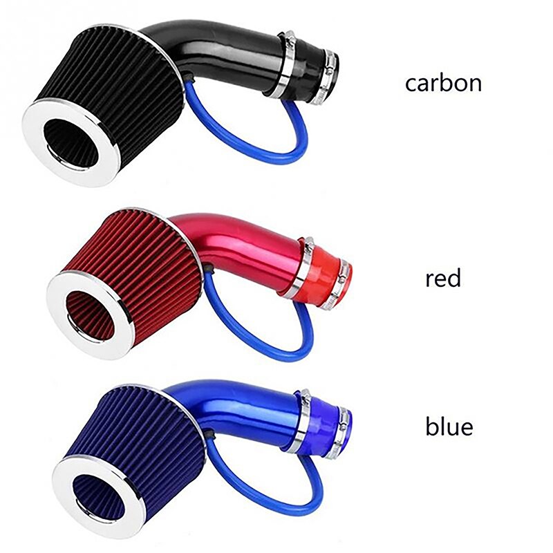 Universal Aluminum 3inch 76mm Car Air Intake Pipe Kit Pipes Cold Air