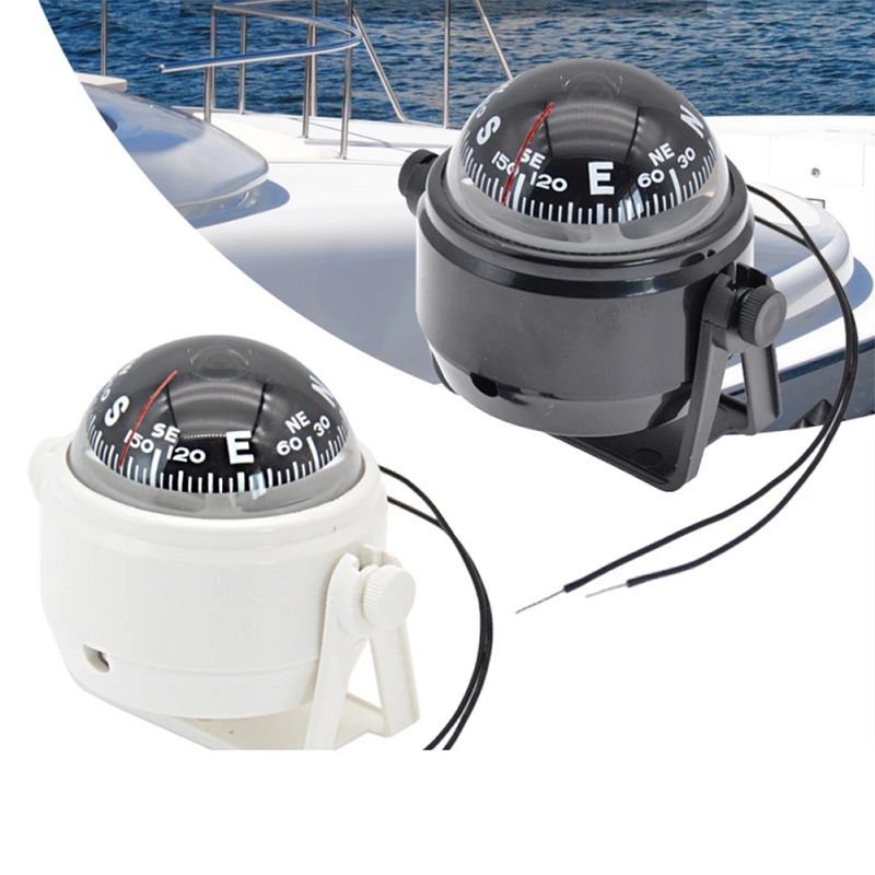 Boot Kompas Met Elektronische Led Licht Waterdicht Nautische Kompas Zee Draaibare Marine Voor Marine Navigatie Positionering