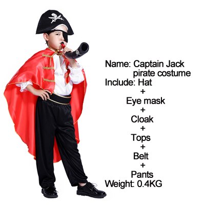 boys pirate captain Halloween costume masquerade costume performance clothing Children's costumes: DYN1100 L