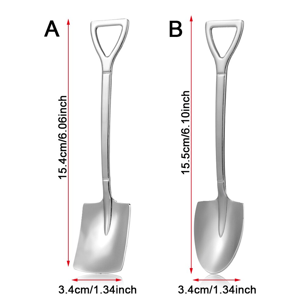 Multi-color Spoon Fork Shovel Shape Ice Cream Spoon&Fork Kitchen Gadget Long Handle Coffee Ice Cream Tool Kitchen Accessories