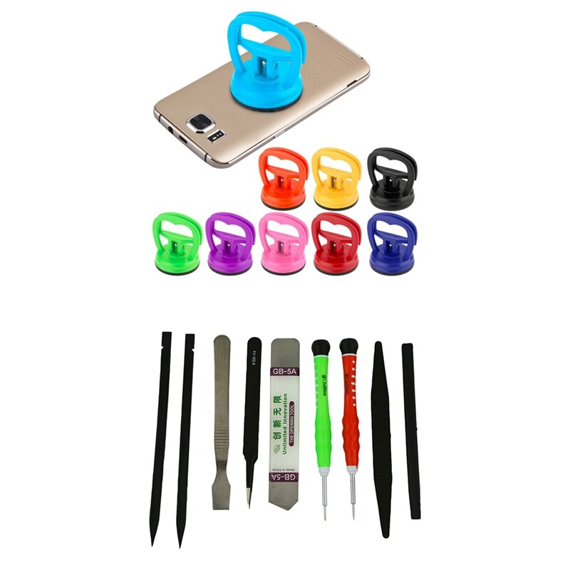 9 stück Set Professionelle Handy Tablet Laptop Öffnung Hebeln Werkzeug &amp; 1Pcs Demontage Heavy Duty Saugnapf Repair Tool: Default Title
