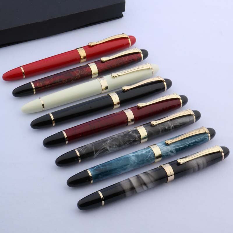 Jinhao X450 Metalen Vulpen Blauw Groen Gouden Inkt Pen Kantoor Schoolbenodigdheden Schrijven