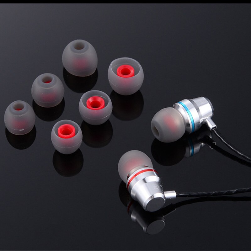 6 Pcs/3 Paar 4.0 Mm (Lms) siliconen Oorkussens Voor In-Ear Hoofdtelefoon Siliconen Oordopjes/Oor Mouw Headset Accessoires