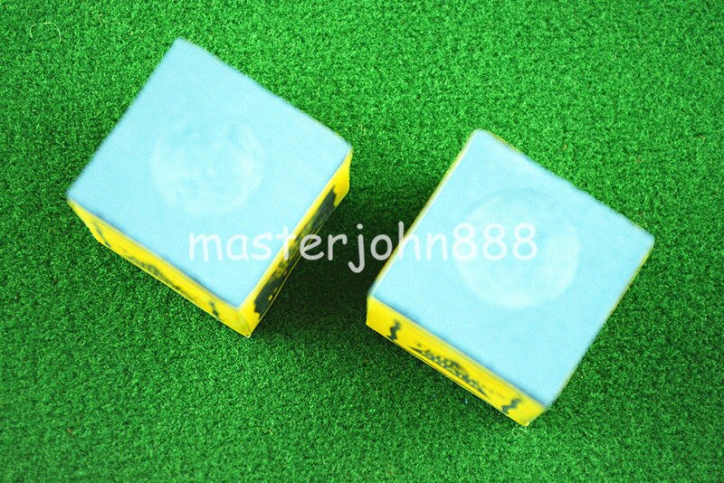 2pcs TUNGHO Pool Billiards Snooker Cubes Chalk Light Blue