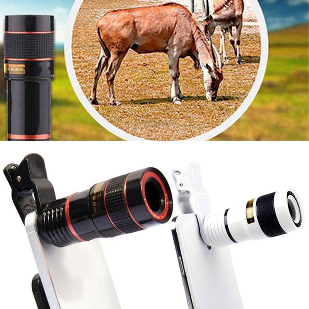 HD 8X Clip on Optical Zoom Telescope Camera Lens for Universal Mobile Cell Phone