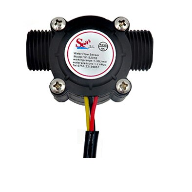 US211M Digital Flow Meter Totalizer Flow Measurement with YF-S201 Nylon Water Flow Sensor G1/2" Turbine Flowmeter iSentrol: sensor YF-S201