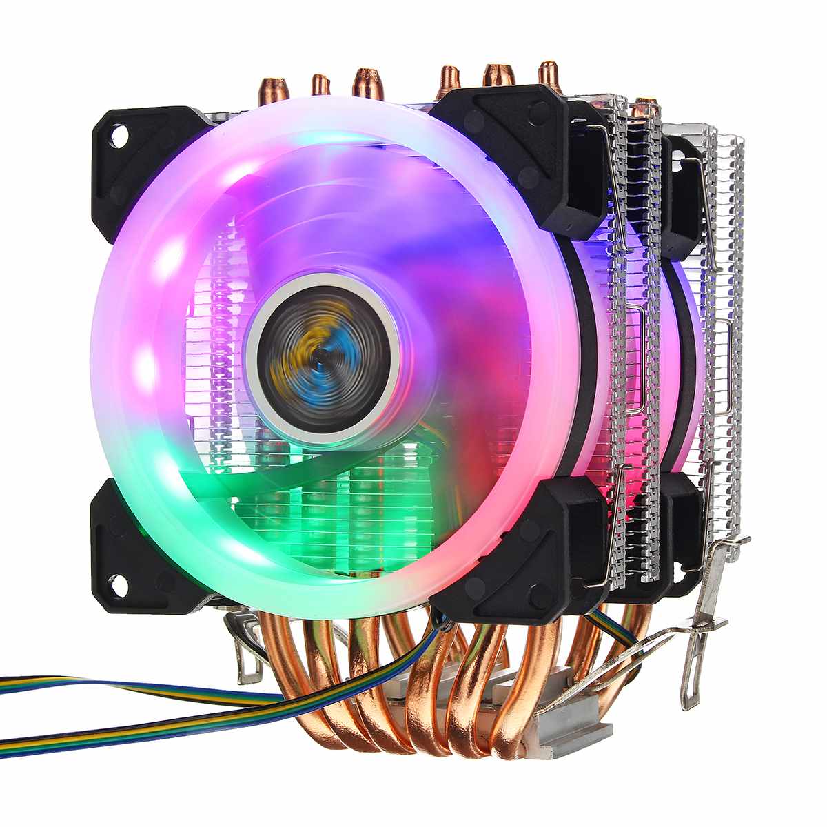 CPU Cooler Fan Heatsink 2/4/6 Copper Heatpipe 3/4Pin RGB Fan Cooler For Intel 775/1150/1151/1155/1156/1366 and AMD All Platforms