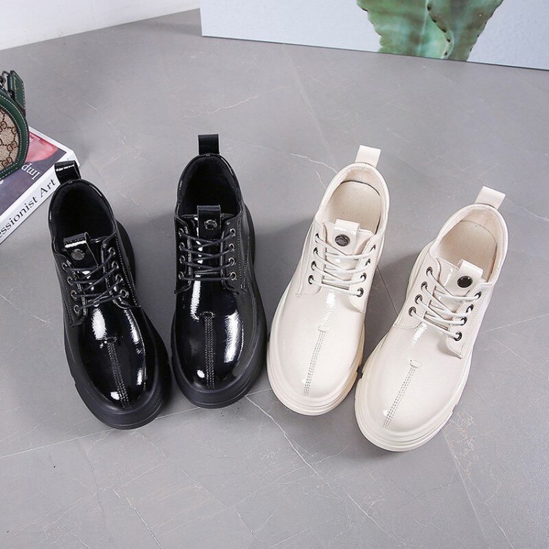 Cortex à lacets baskets chaussures vulcanisées dames chaussures de marche chaussures plates respirantes augmenter chaussures imperméables E15-26