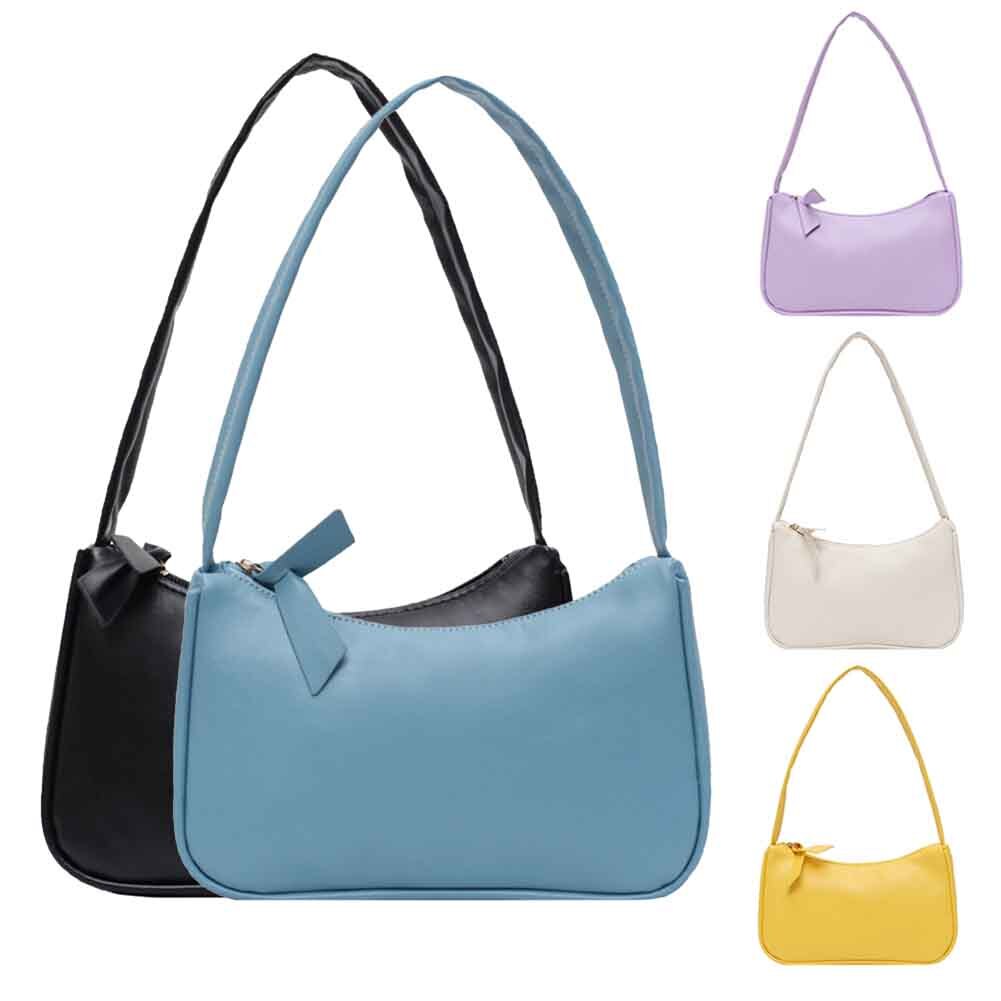 Frauen retro Handtasche PU Leder Jahrgang Subaxillary Damen Schulter Lässig Kleine Mini oben Griff Tasche Unterarm