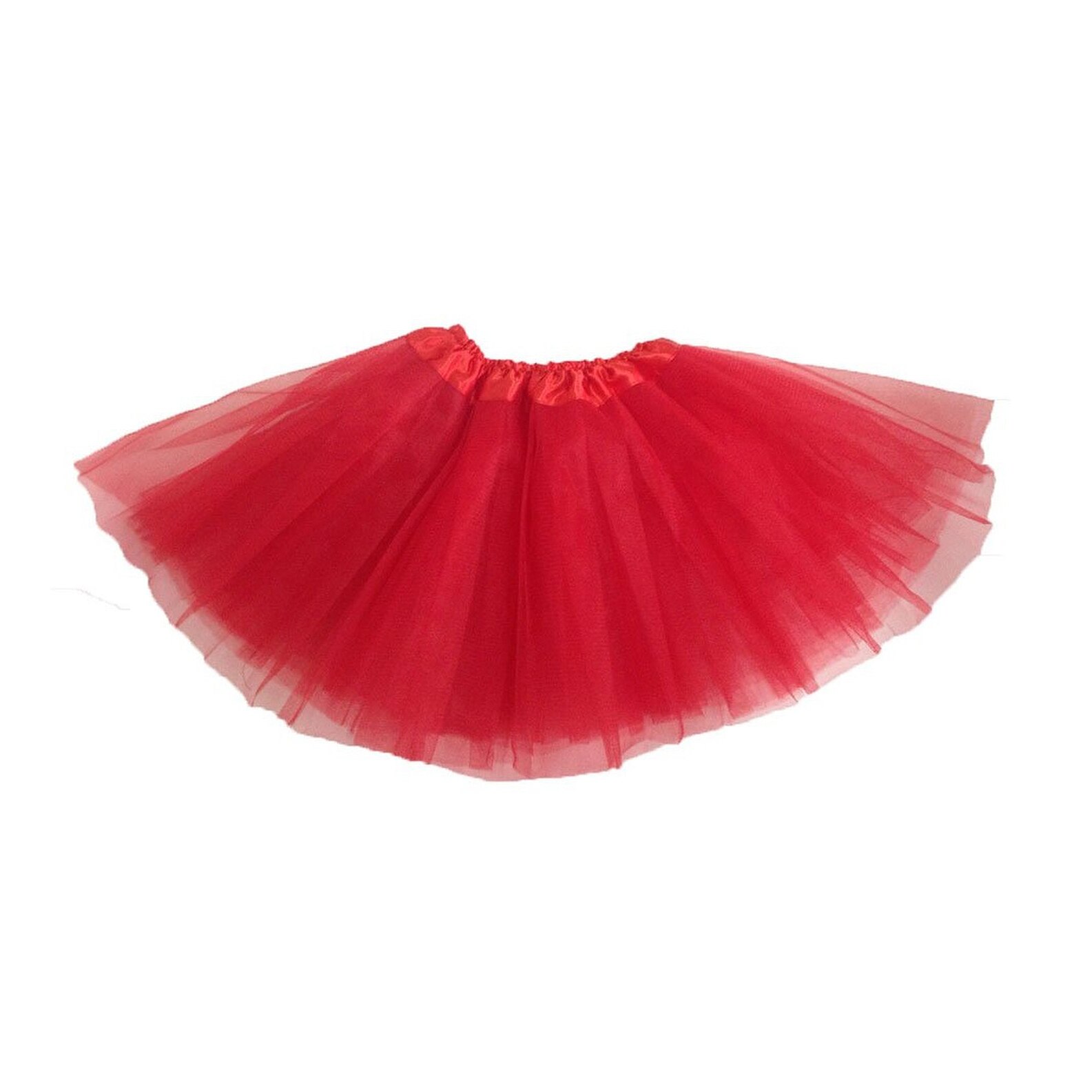 girls Modern ballet Fairy tutu skirt red