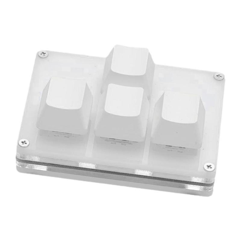 4-toetsen Mini-toetsenbord Richting Pijlen Toetsenbord Omhoog Omlaag Links Rechts DIY Aangepaste programmering Snelkoppelingen USB Mechanisch toetsenbord Wit: WHITE