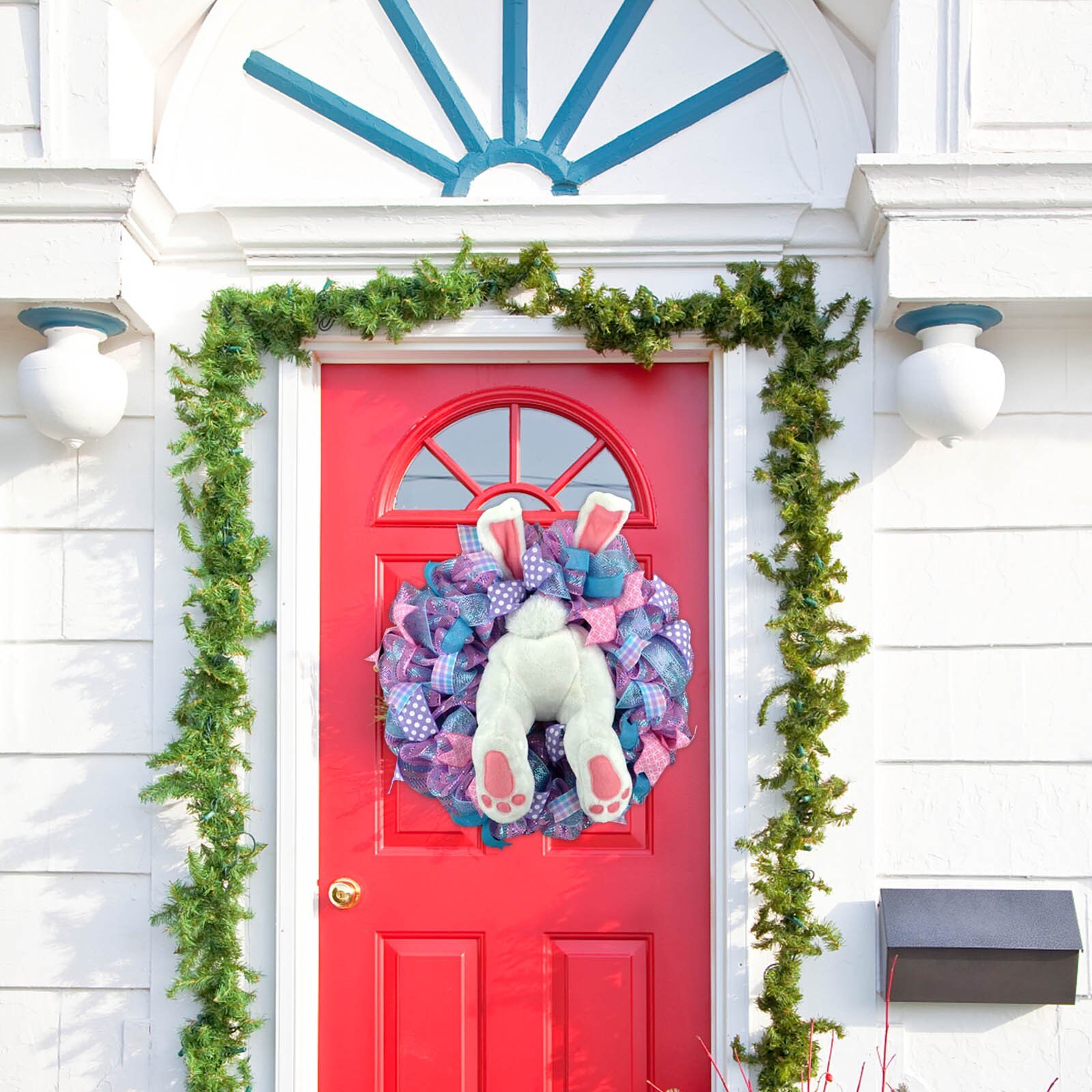 F# Easter Bunny Butt Wreath Kit Door Decorations Easter Spring Outdoor Hanging Easter Decorations For Home Wielkanoc Dekoracje