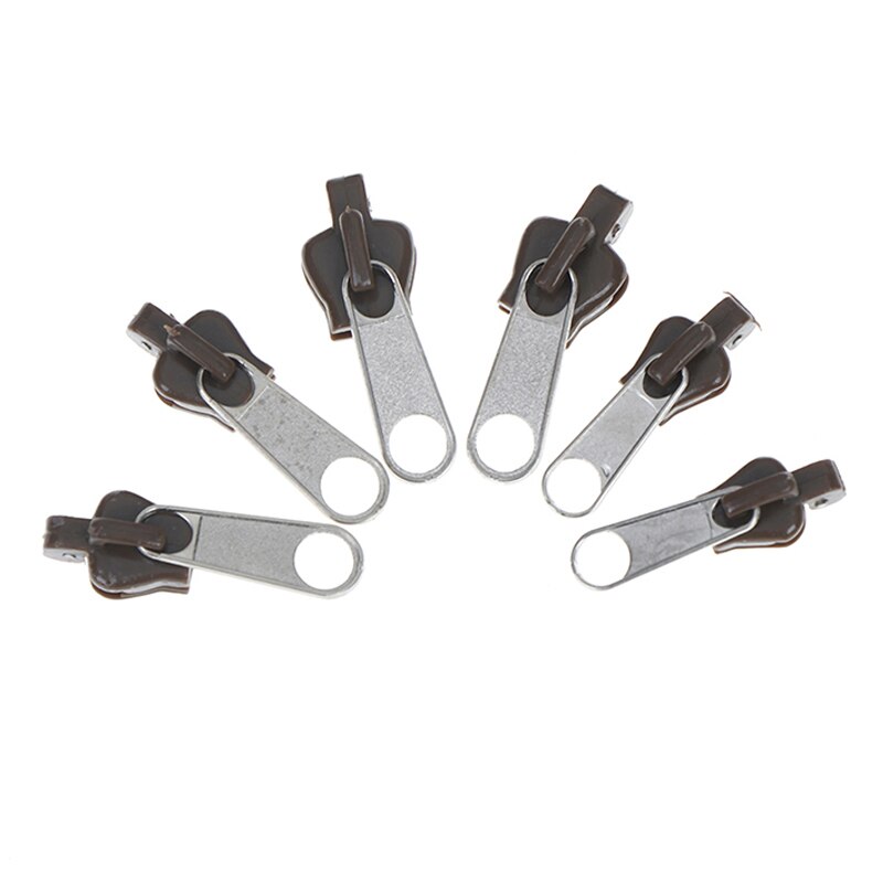 6 uds arreglar cremallera de cremallera Slider dientes cremalleras cuerpo de cremallera Kit de reparación Universal de plástico de Metal cierre Cam 2,5 cm