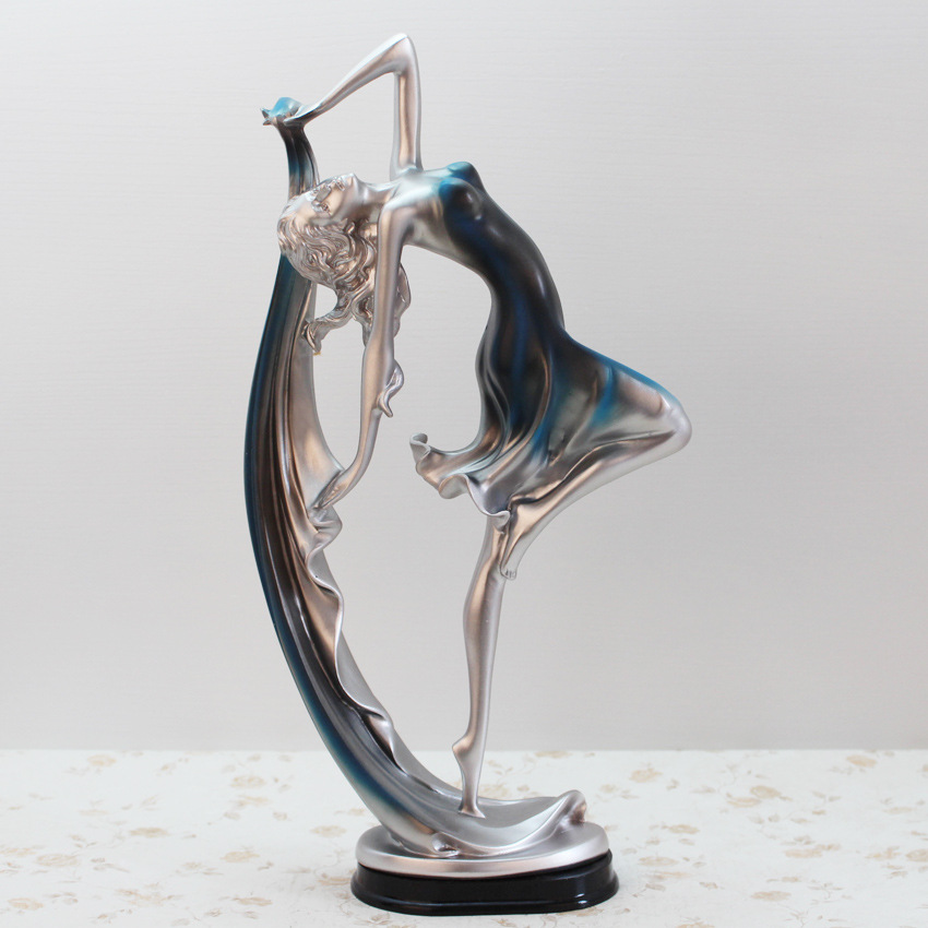 GAOBEI Beautiful Dancing Girl Home Decoration Accessories Statue Sculpture Resin Desktop Crafts Statues For Decoration
