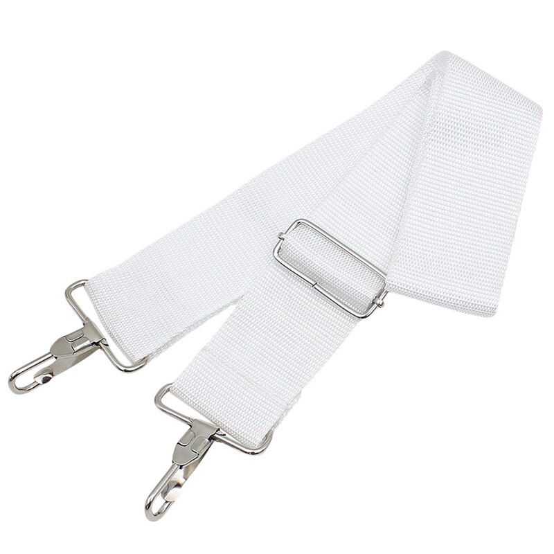 Adjustable Nylon Snare Drum Sling Strap - For Parade Marching, White, Length 24.6" To 48"