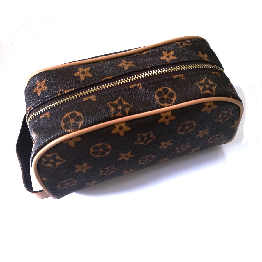 Cosmetic Bag Travel Makeup Case Handbag PU Women Organizer Pouch Wash Kit Bear Coin Suitcase Women