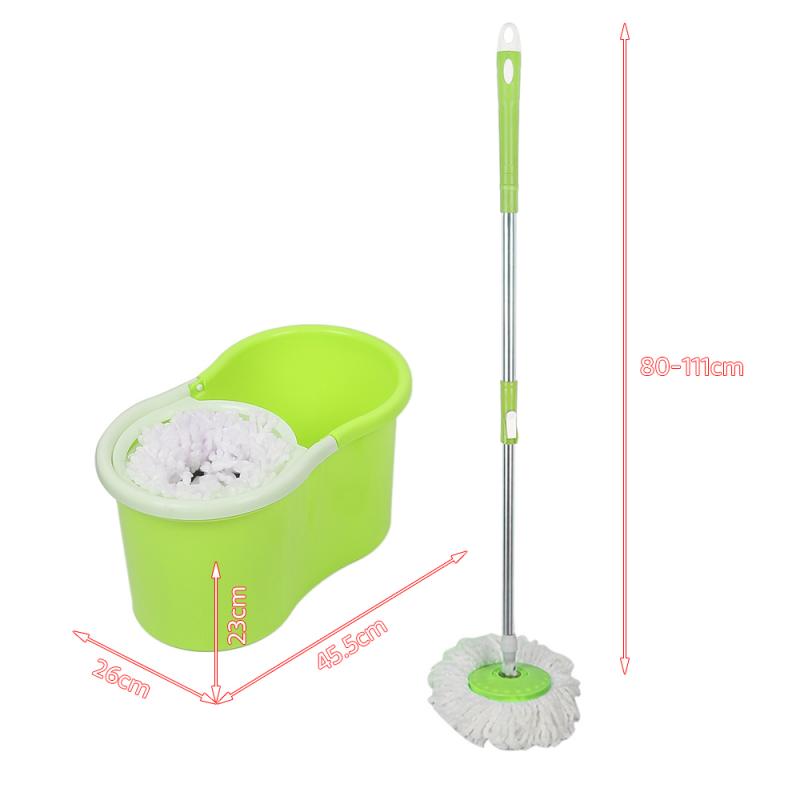 Fregonas de limpieza manual, Cubo de escoba giratorio, limpiador de suelo de cocina para el hogar, extraíble con cubo, herramientas de limpieza para el hogar, HWC: 1pc green