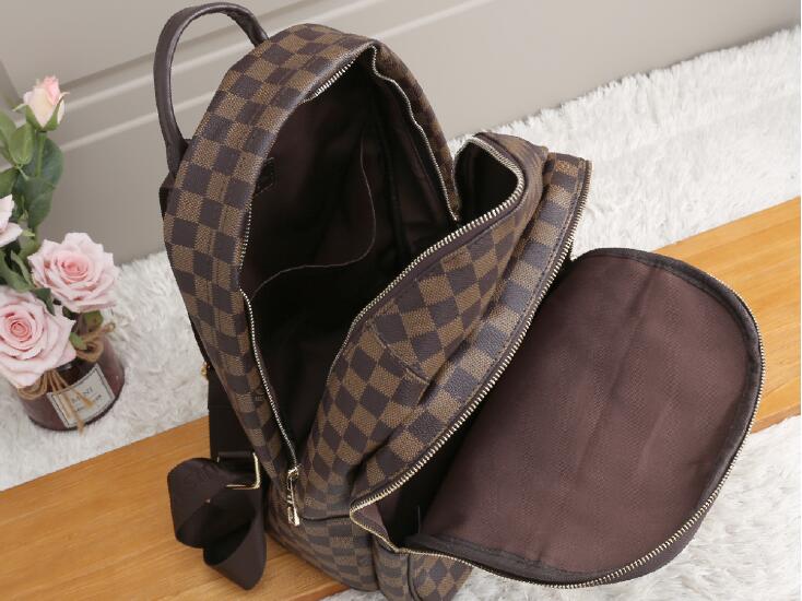 Nueva mochila clásica de para hombre y mujer,: Brown plaid